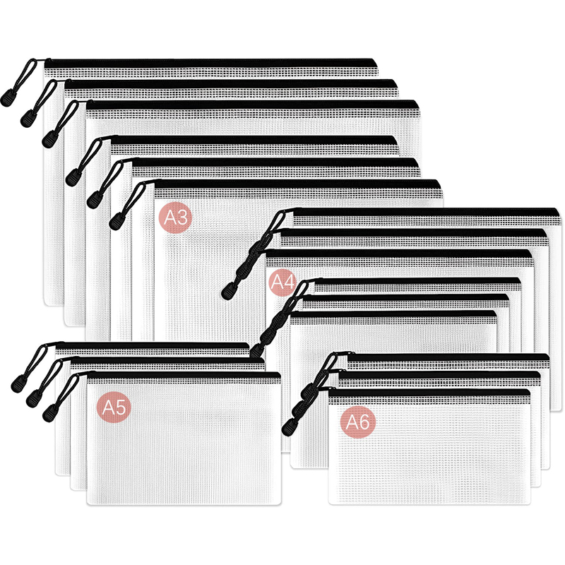Portfolio Folder Zip - Bolsa de almacenamiento con cremallera de
