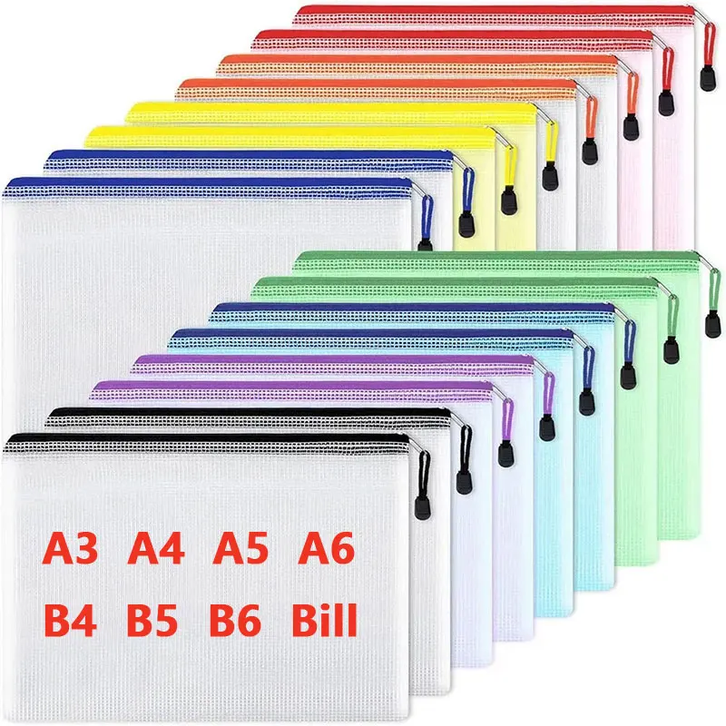 Portfolio Folder Zip - Bolsa de malla con cremallera A3/A4/A5/A6,