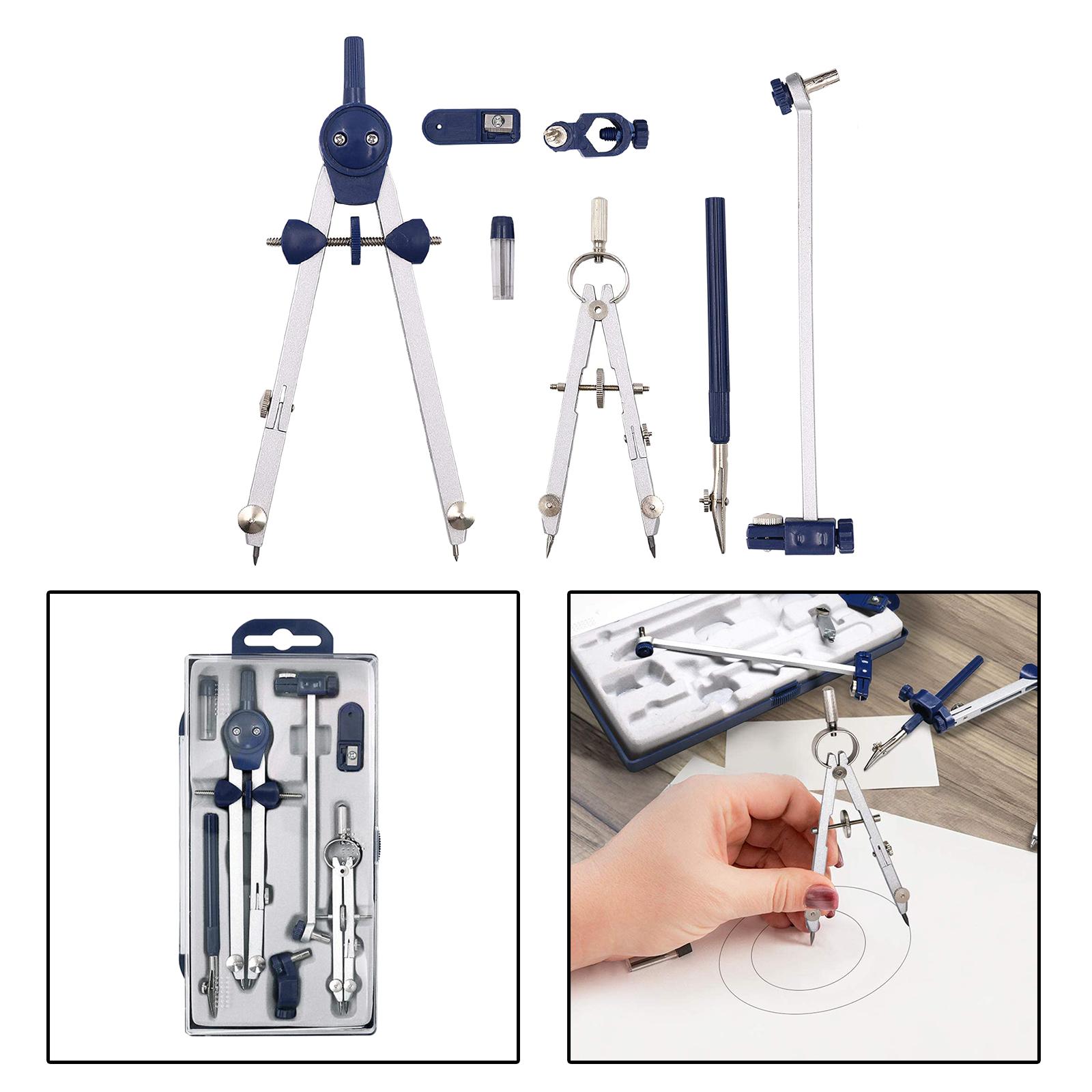 Compass Geometry Set - Juego de geometría de 7 piezas,