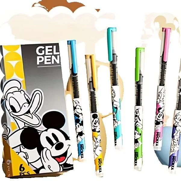 Stationery Supplier - 6 bolígrafos retráctiles neutros de Disney