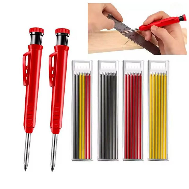 Mechanical Pencil Lead - Juego de lápices de carpintero sólidos,