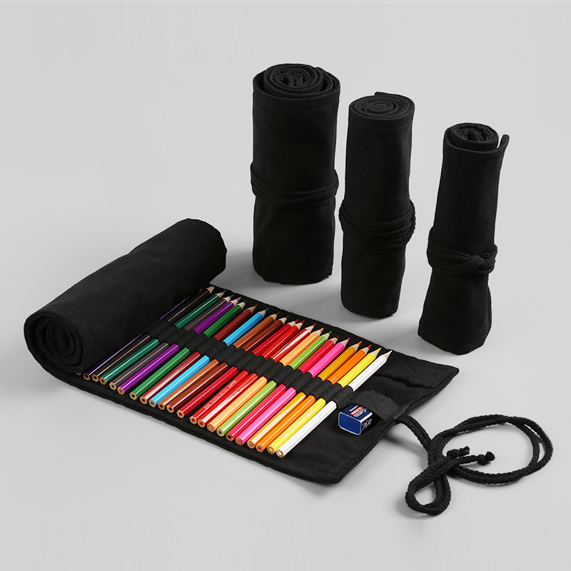 Stationery Warehouse - Estuche para lápices de tela negra