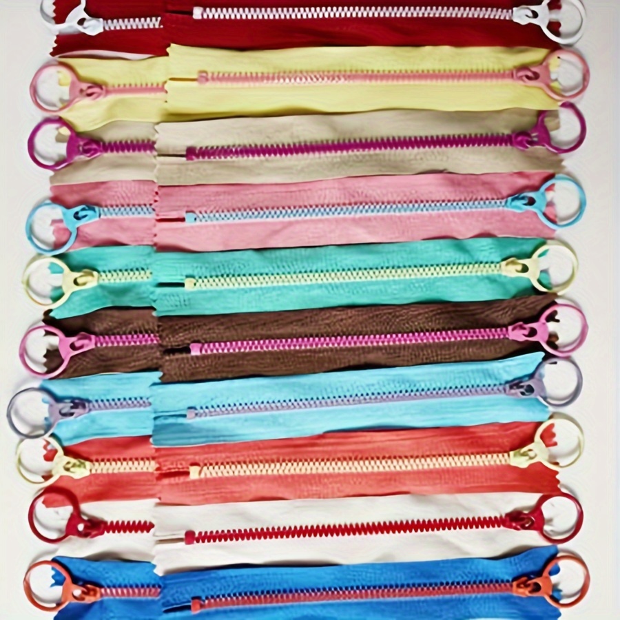 Portfolio Folder Zip - 10pcs15cm-30cm cremallera de resina mixta, 3