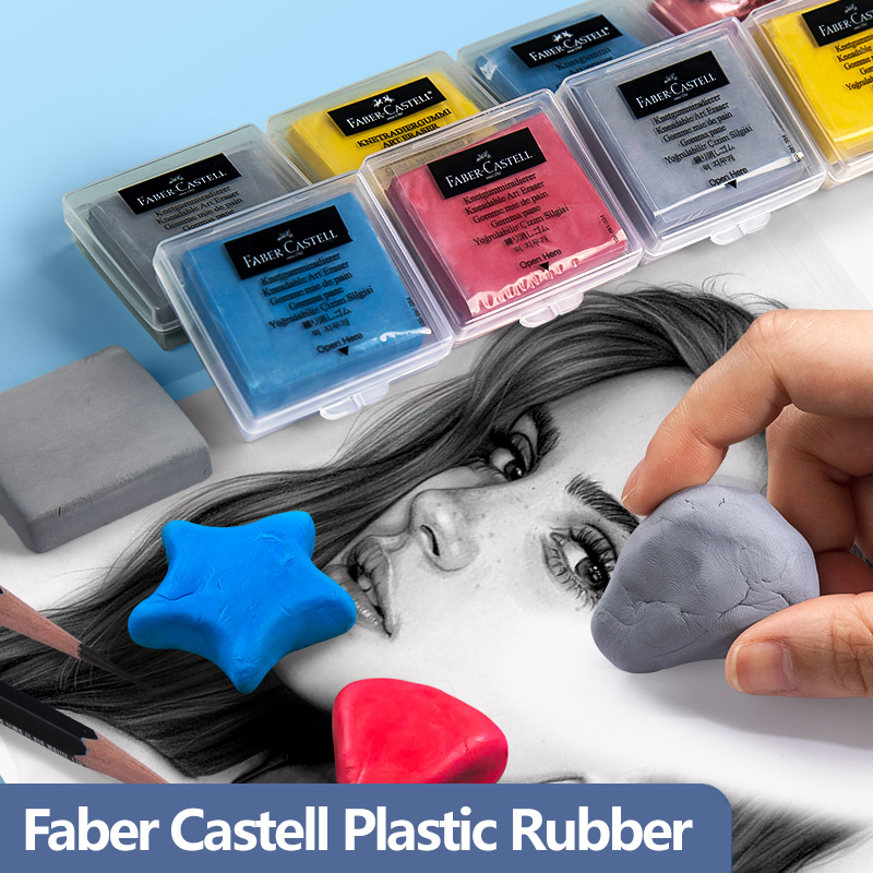 Rubber Eraser Kneaded - Faber-Castell goma de plasticidad 4 Uds
