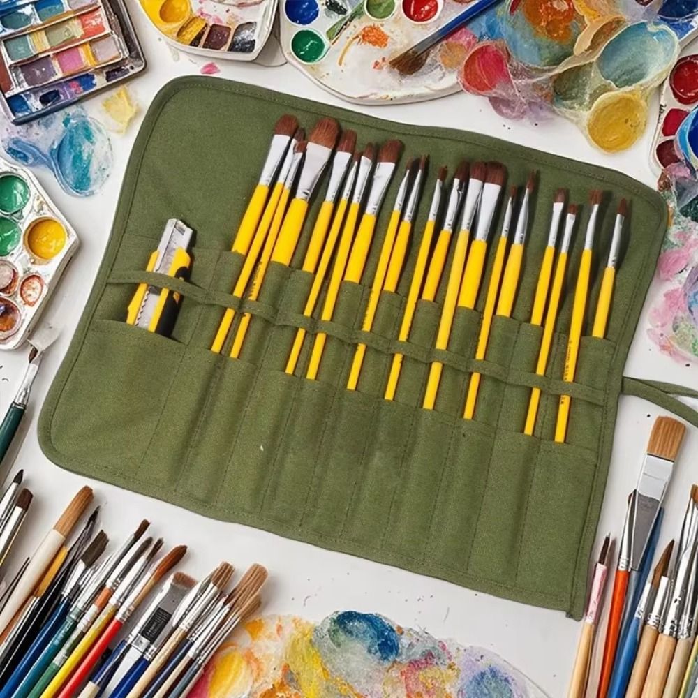 Pen Pouch Roll - Bolsa de almacenamiento para pinceles de
