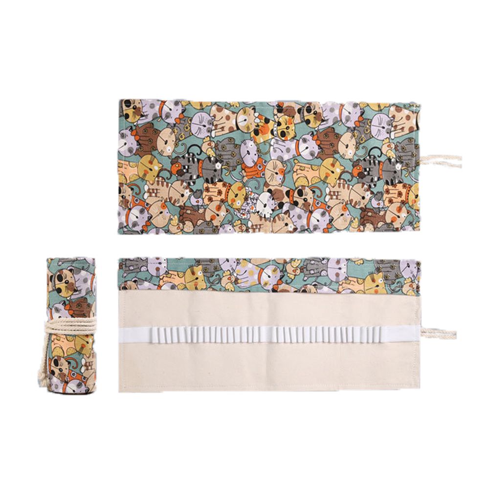 Pen Pouch Roll - Creativo niños niñas lindo gato rollo