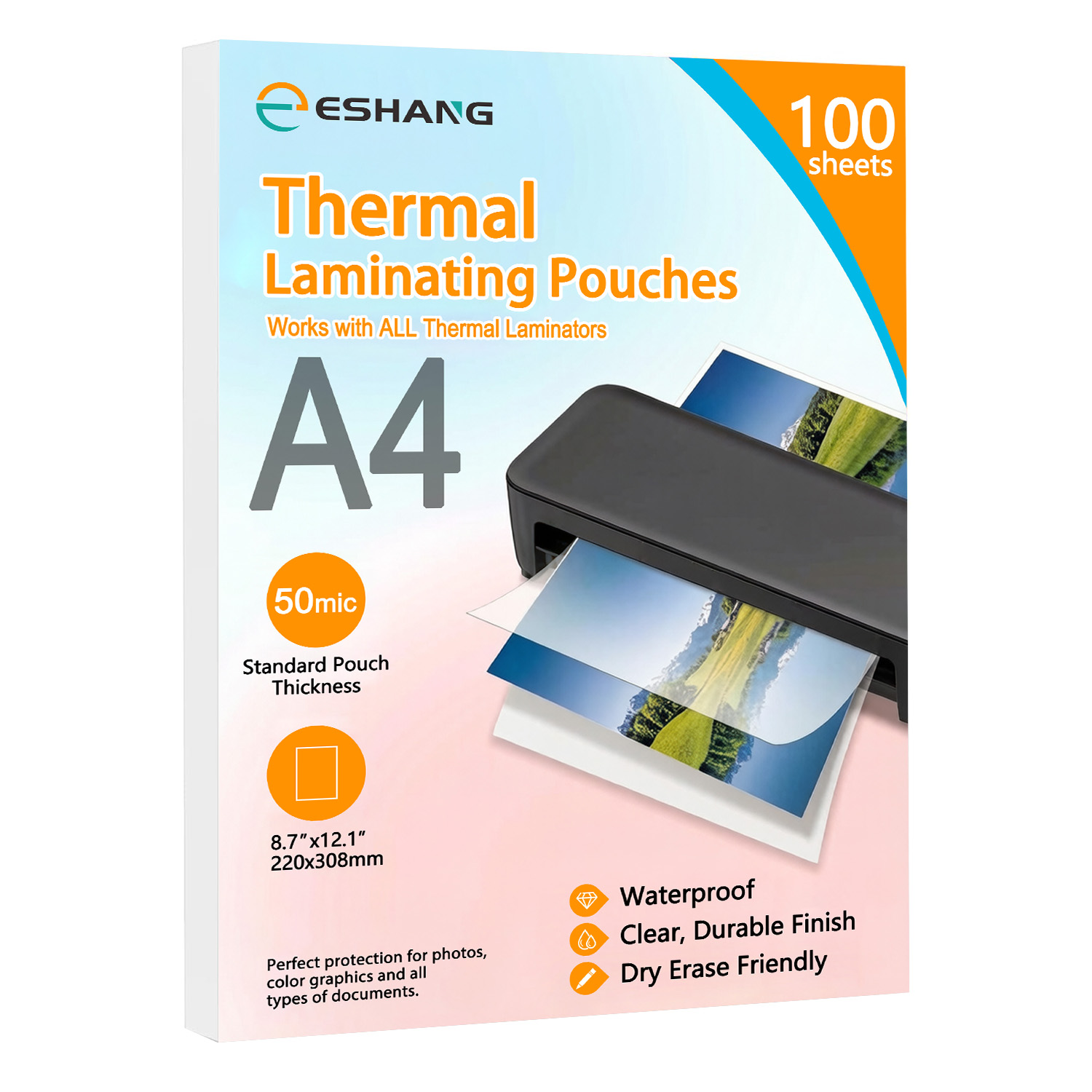 Document Laminator Pouch - Fundas de laminación ESHANG A4, paquete