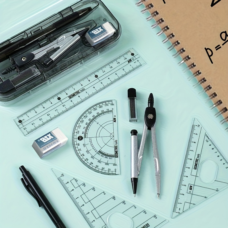 Kit de geometría matemática 8  - Compass Geometry Set reseña y precio