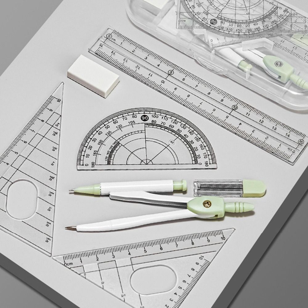 8 unids/set regla de plástico  - Compass Geometry Set reseña y precio