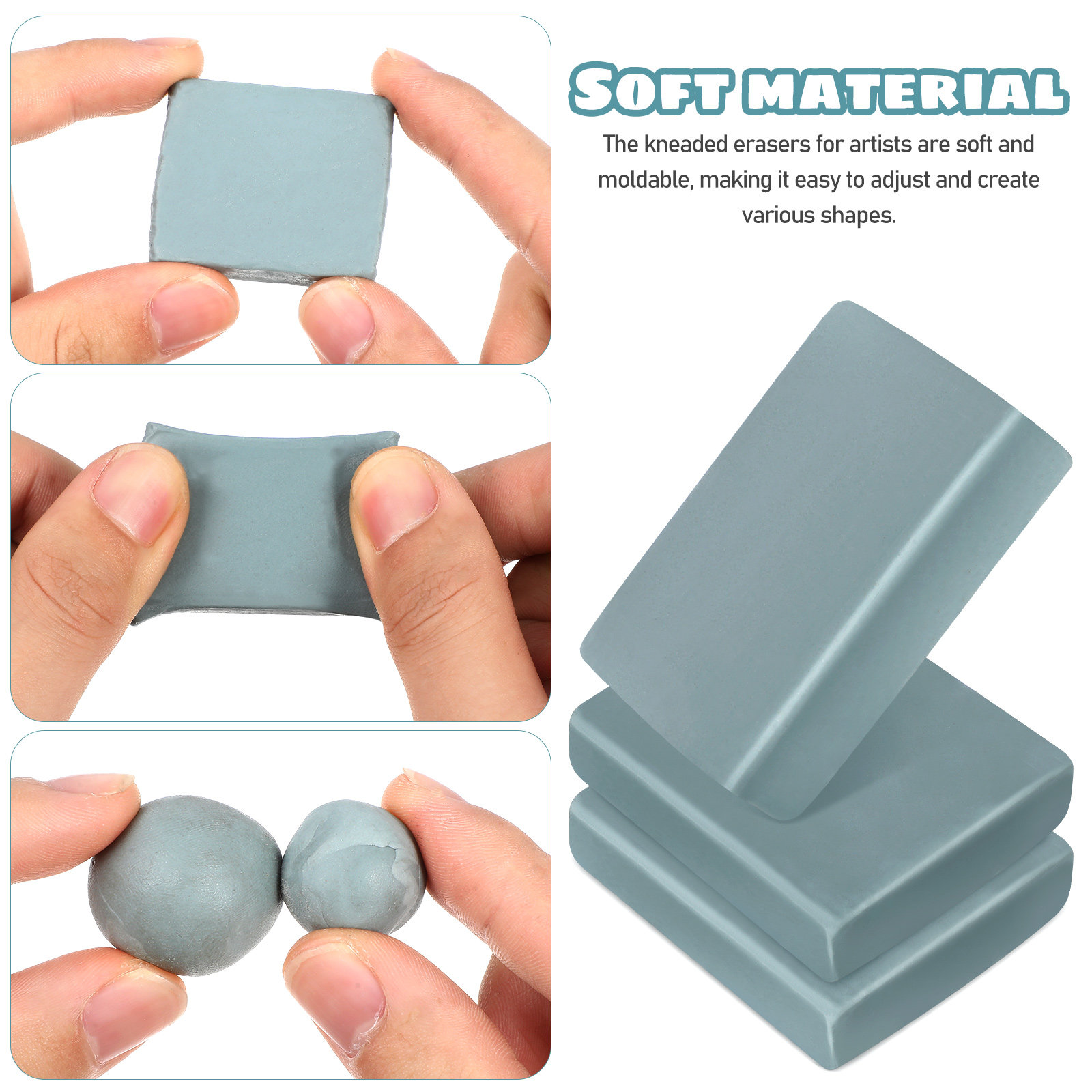 12 borradores moldeables para  - Rubber Eraser Kneaded reseña y precio