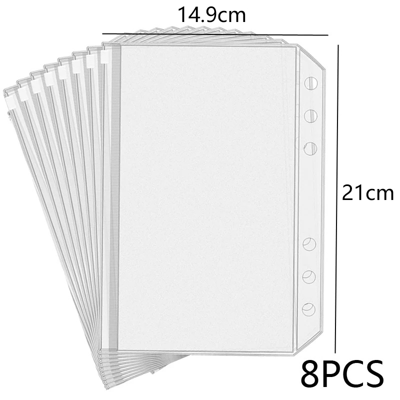 Nuevo Juego de 8 Bolsas de PVC - Portfolio Folder Zip reseña y precio