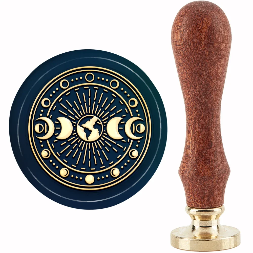 Sello de cera de fase lunar, s - Wax Seal Stamp Kit reseña y precio