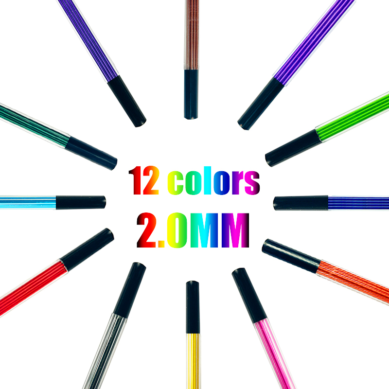 12 colores 2,0mm HB plomo reem - Mechanical Pencil Lead reseña y precio